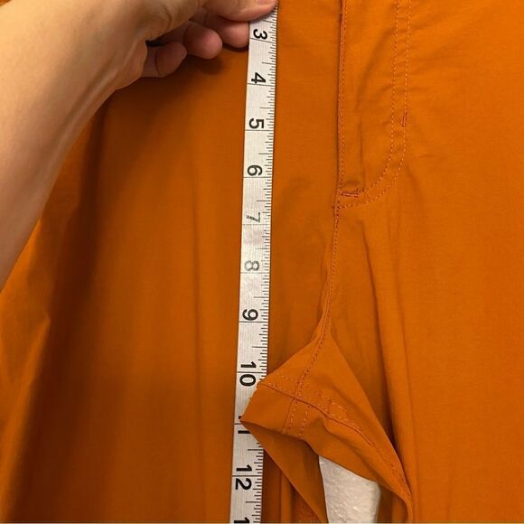 Eddie Bauer hiking nylon Cargo Pants burnt Orange gorpcore 12 long - Picture 11 of 13